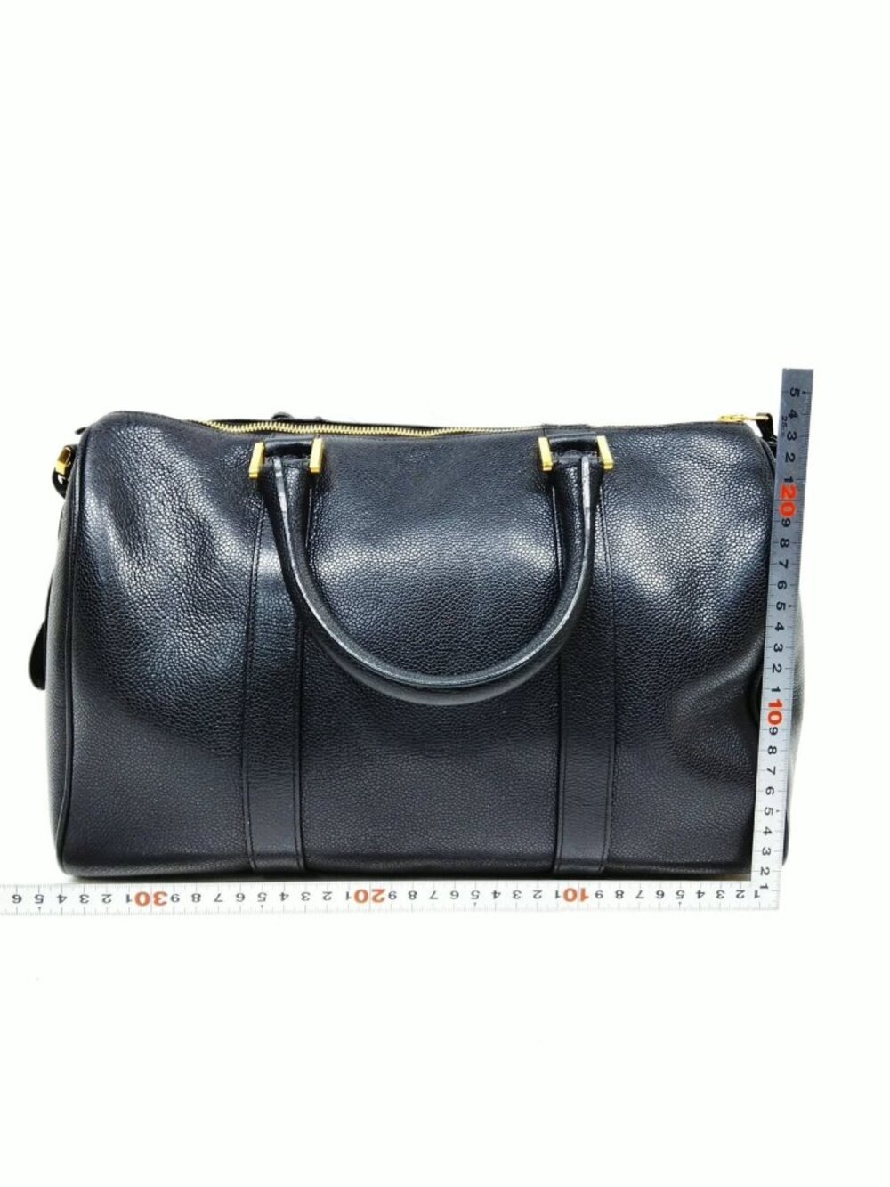 Authentic Chanel CC Boston Bag Black Caviar Leather Gold Hardware - Picture 3 of 16